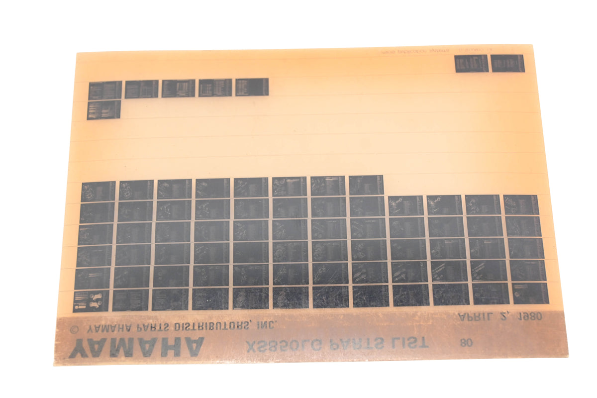 OEM Yamaha WE049-144 1980 XS850LG parts List Microfiche Rev:4/2/1980