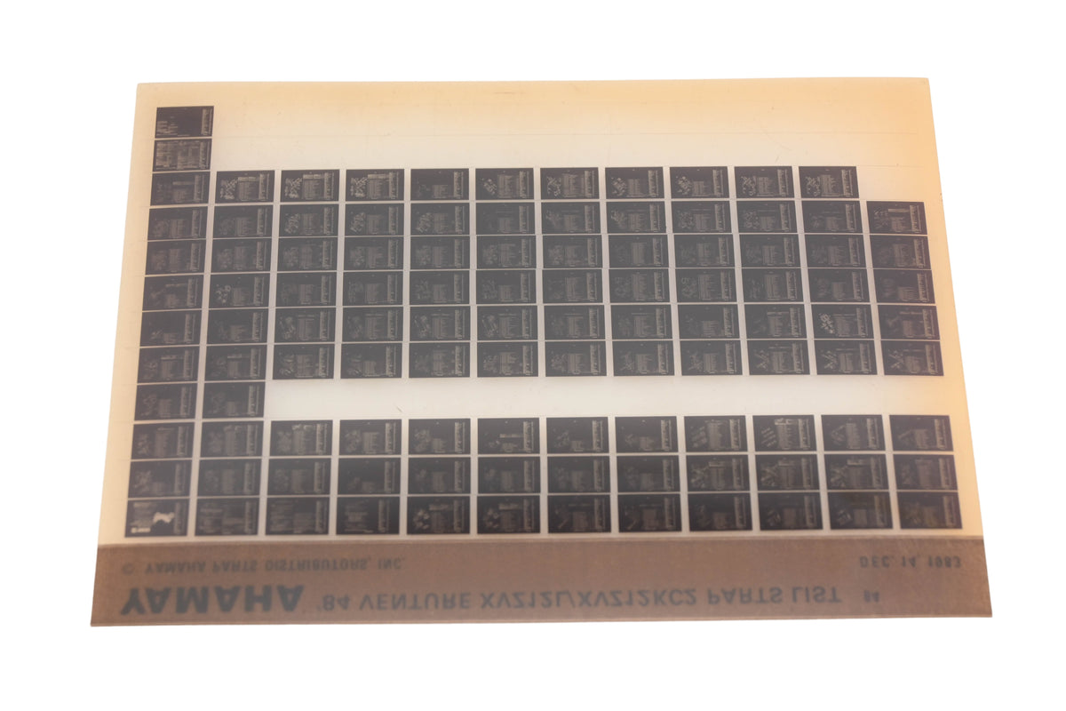 OEM Yamaha WE049-150 1984 Venture XVZ12L/XVZ12KC2 Parts List Microfiche Rev:12/14/1983