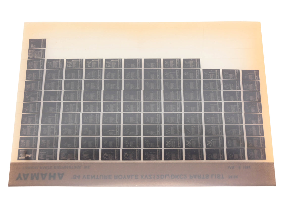 OEM Yamaha WE049-153 1984 Venture Royale XVZ12DL/DKC2 Parts List Microfiche Rev:1/9/1984