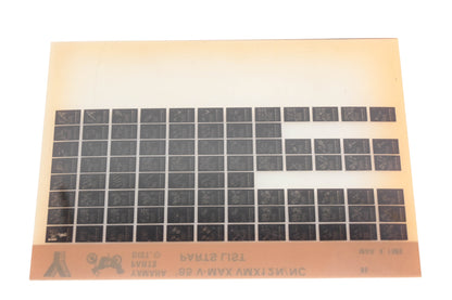 OEM Yamaha WE050-97 1985 V-Max VMX12N/NC Parts List Microfiche Rev:3/4/1985