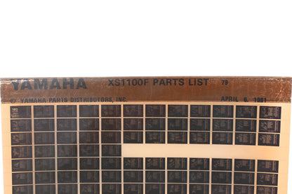OEM Yamaha WE050-102 1979 XS1100F Parts List Microfiche Rev:4/6/1981