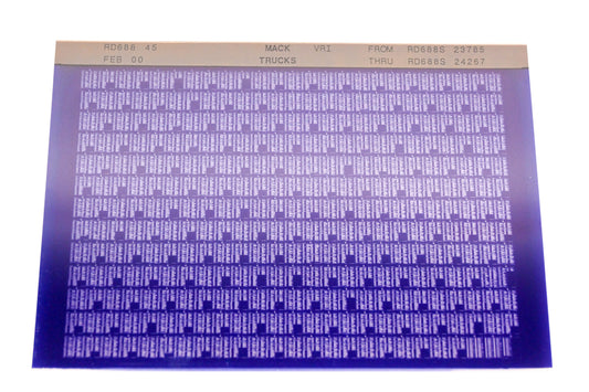 Mack RD688 45 RD688S23785 - RD688S24267 VRI Microfiche NOS