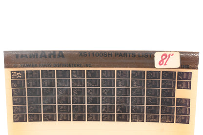 OEM Yamaha WE050-110 1981 XS1100SH Parts List Microfiche Rev:1980