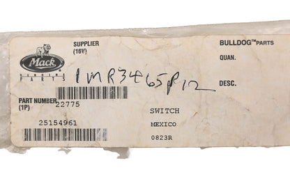 Mack 25154961, 1MR3465P12 Carling Toggle Switch NOS