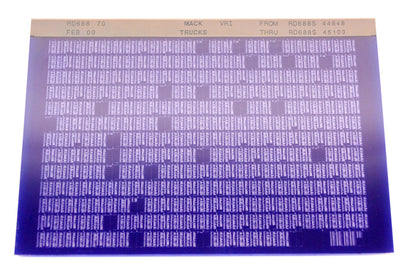 Mack RD688 70 RD688S44648 - RD688S45103 VRI Microfiche NOS