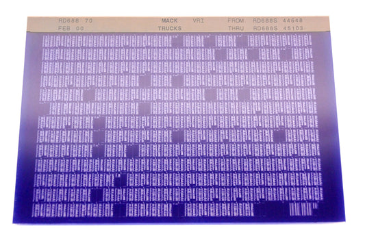 Mack RD688 70 RD688S44648 - RD688S45103 VRI Microfiche NOS