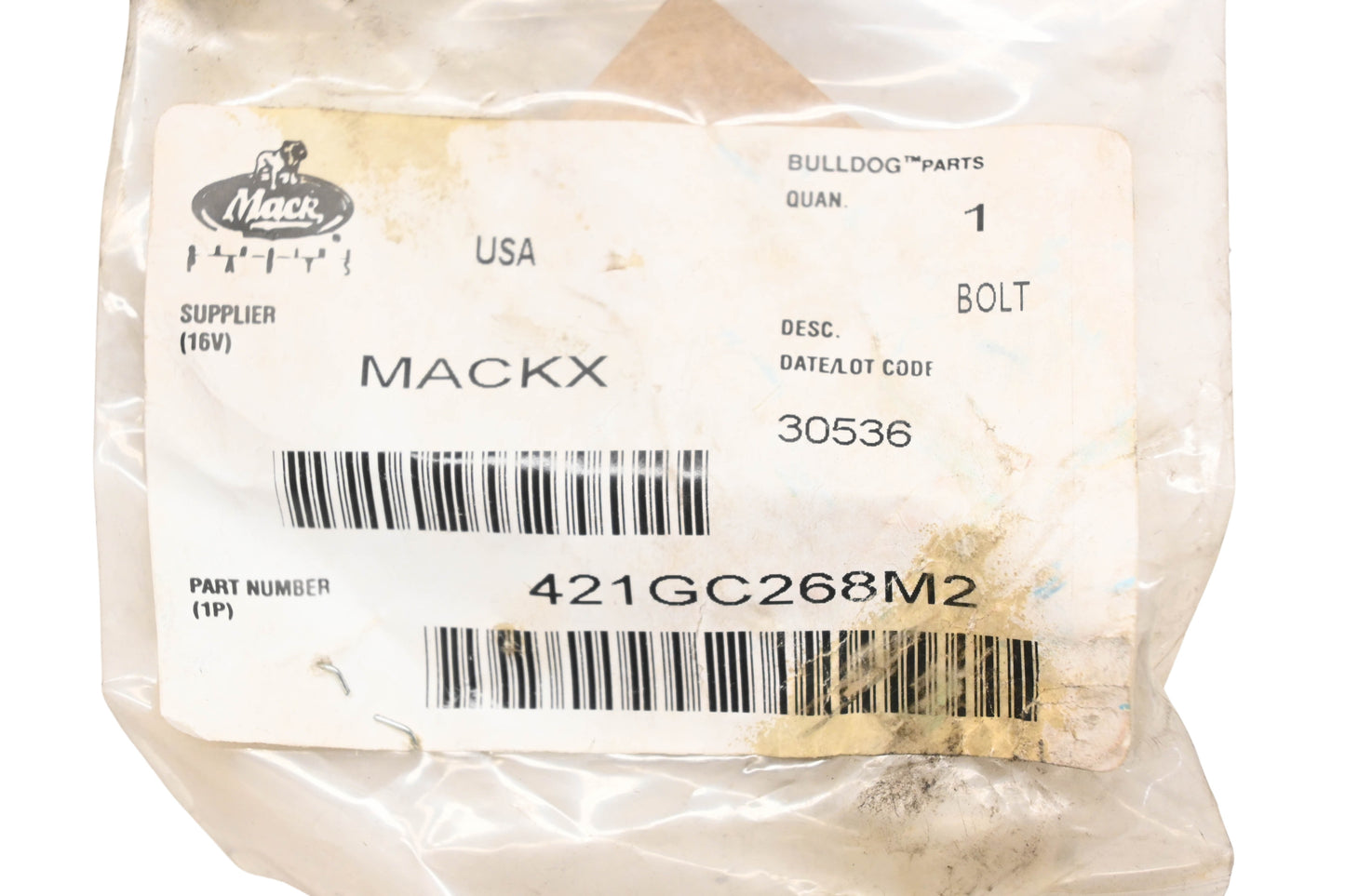 Mack 421GC268M2 Screw M12x1.75x100mm NOS