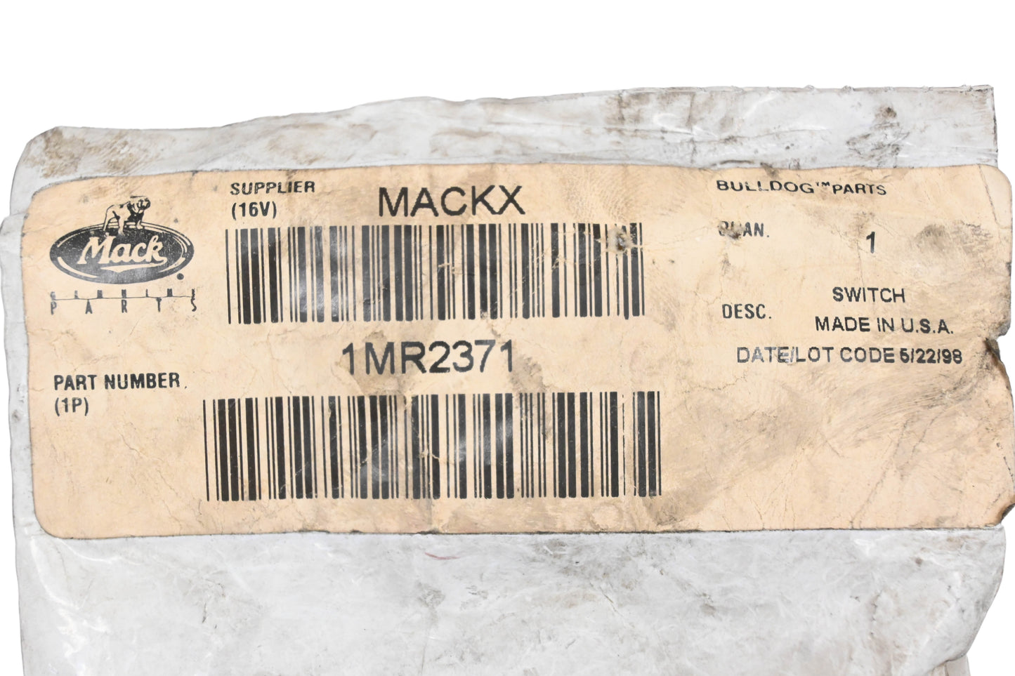 Mack 1MR2371, 26PS58-1 Switch NOS