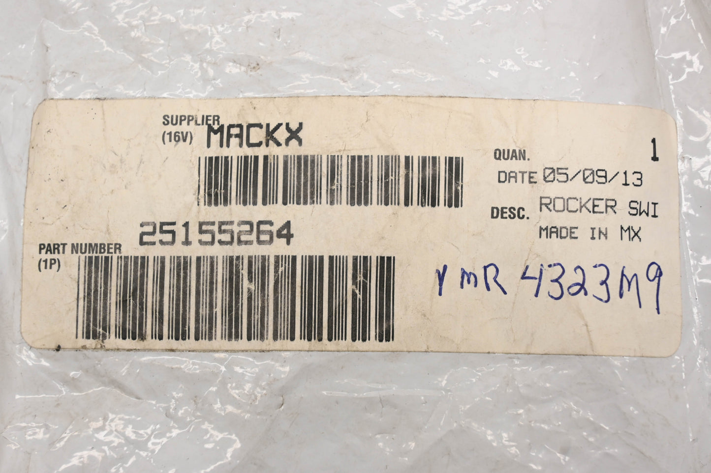 Mack 25155264, 1MR4323M9 Rocker Switch NOS