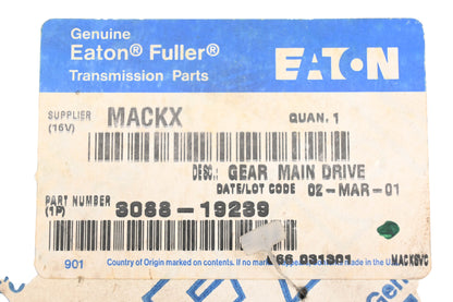 Mack 3088-19239, 19239 Eaton Fuller Transmission Main Gear NOS