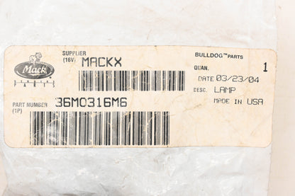 Mack 36MO316M6 Blue Hi-Beam Indicator Lamp Housing NOS