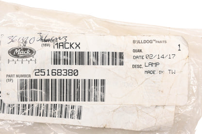Mack 25168380 Red Parking Brake Indicator Lamp Housing NOS
