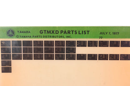 OEM Yamaha WE050-111 1977 GTMXD Parts List Microfiche Rev:7/7/1977