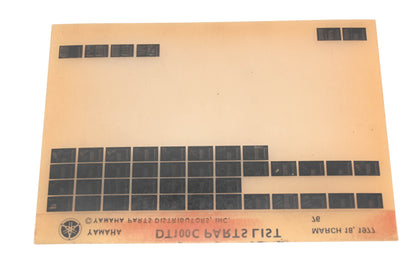 OEM Yamaha WE050-112 1976 DT100C Parts List Microfiche Rev:3/18/77