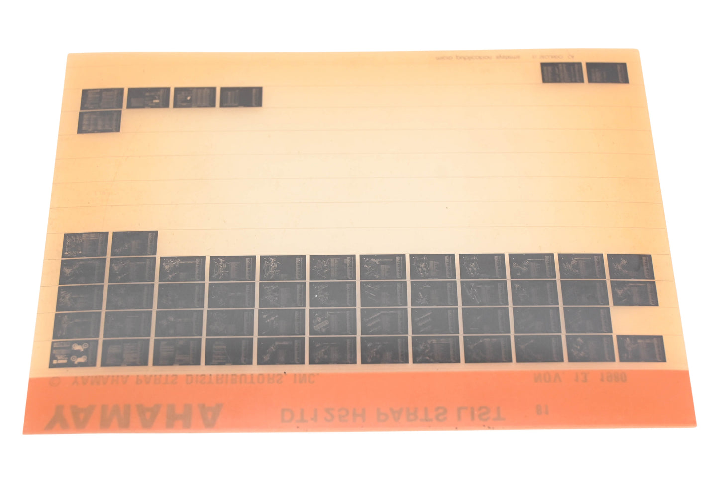 OEM Yamaha WE050-123 1981 DT125H Parts List Microfiche Rev:11/13/1980