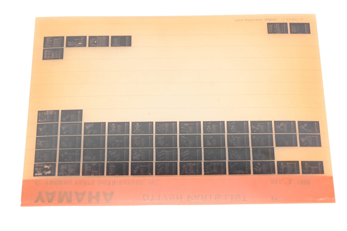OEM Yamaha WE050-125 1981 DT175H Parts List Microfiche Rev:12/3/1980