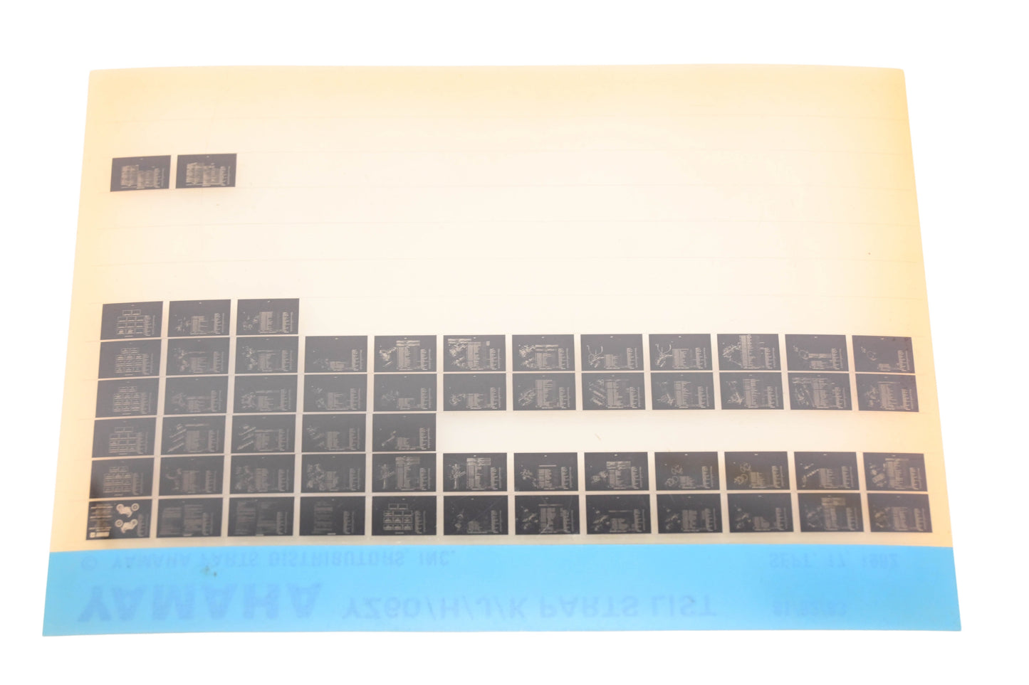 OEM Yamaha XM005-112 1981-83 YZ60 H/J/K Parts List Microfiche Rev:9/17/1982