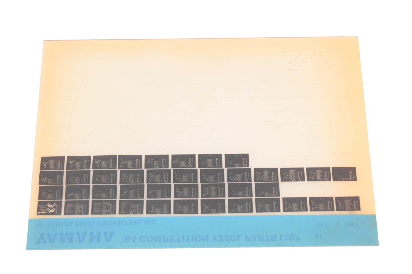OEM Yamaha XM005-123 1984 Competition YZ80L Parts List Microfiche Rev:10/7/1983