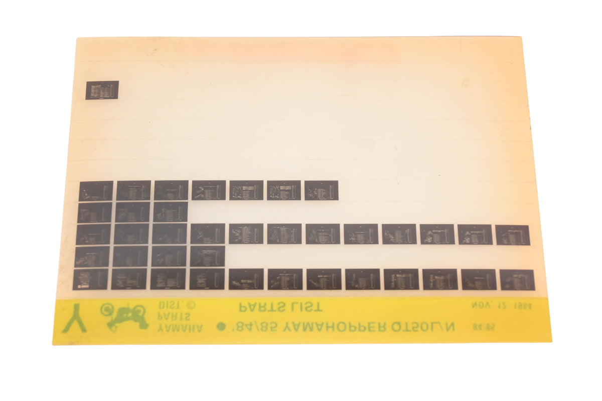 OEM Yamaha XM005-129 1984-85 Yamaha Hopper QT50L/N Parts List Microfiche Rev:12/12/1984
