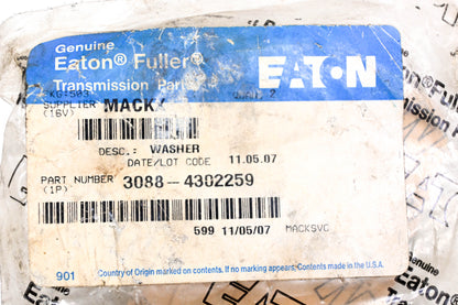 Mack 3088-4302259 Eaton Fuller Washer NOS