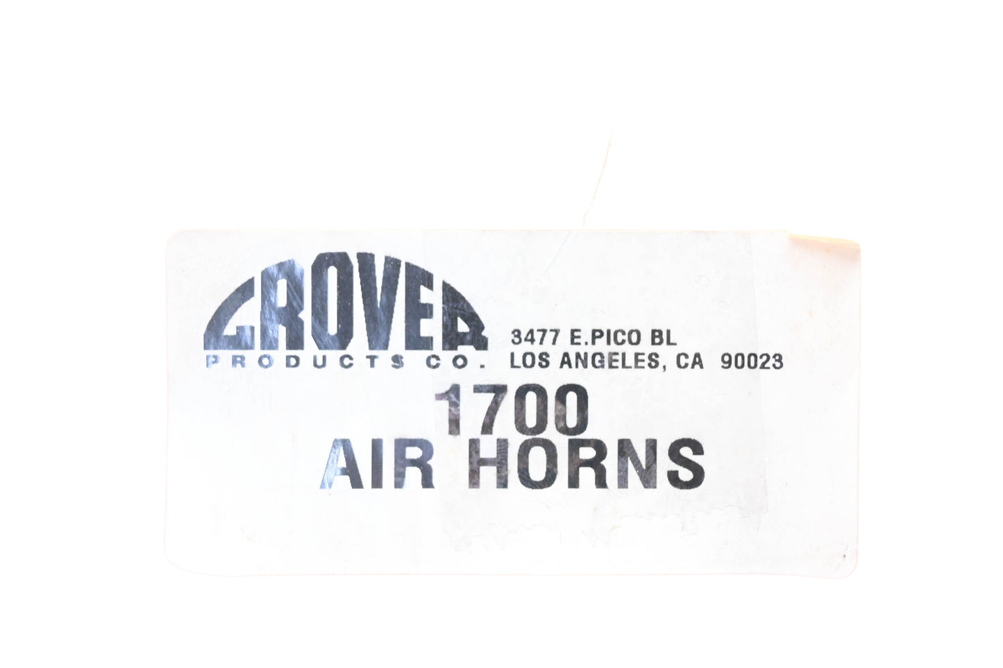 Grover 1700 Air Horn Kit NOS