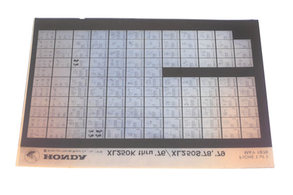 OEM Honda WE050-138 1976 XL250K 1978-79 XL250S Parts List Microfiche Rev:5/1979