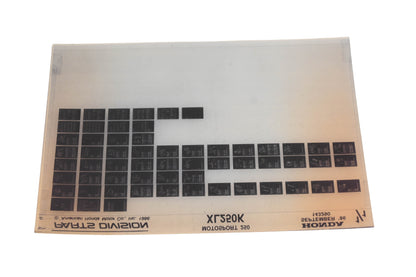 OEM Honda 143290 Motorsport 250 XL250K Parts List Microfiche Rev:9/1986