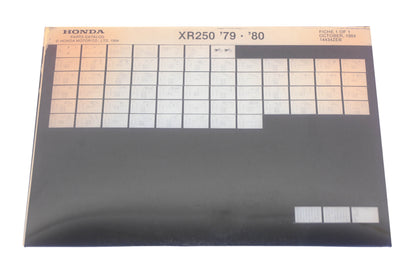 OEM Honda 14434ZEB 1979-80 XR250 Parts List Microfiche Rev:10/1984