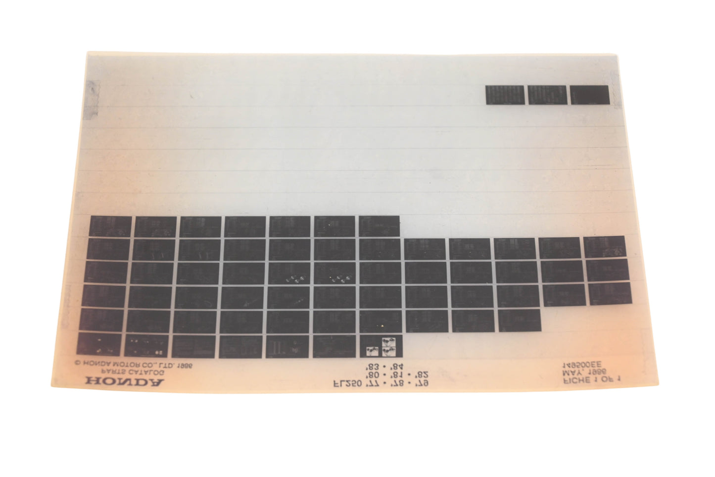 OEM Honda 149500EE 1977-84 FL250 Parts List Microfiche Rev:5/1986