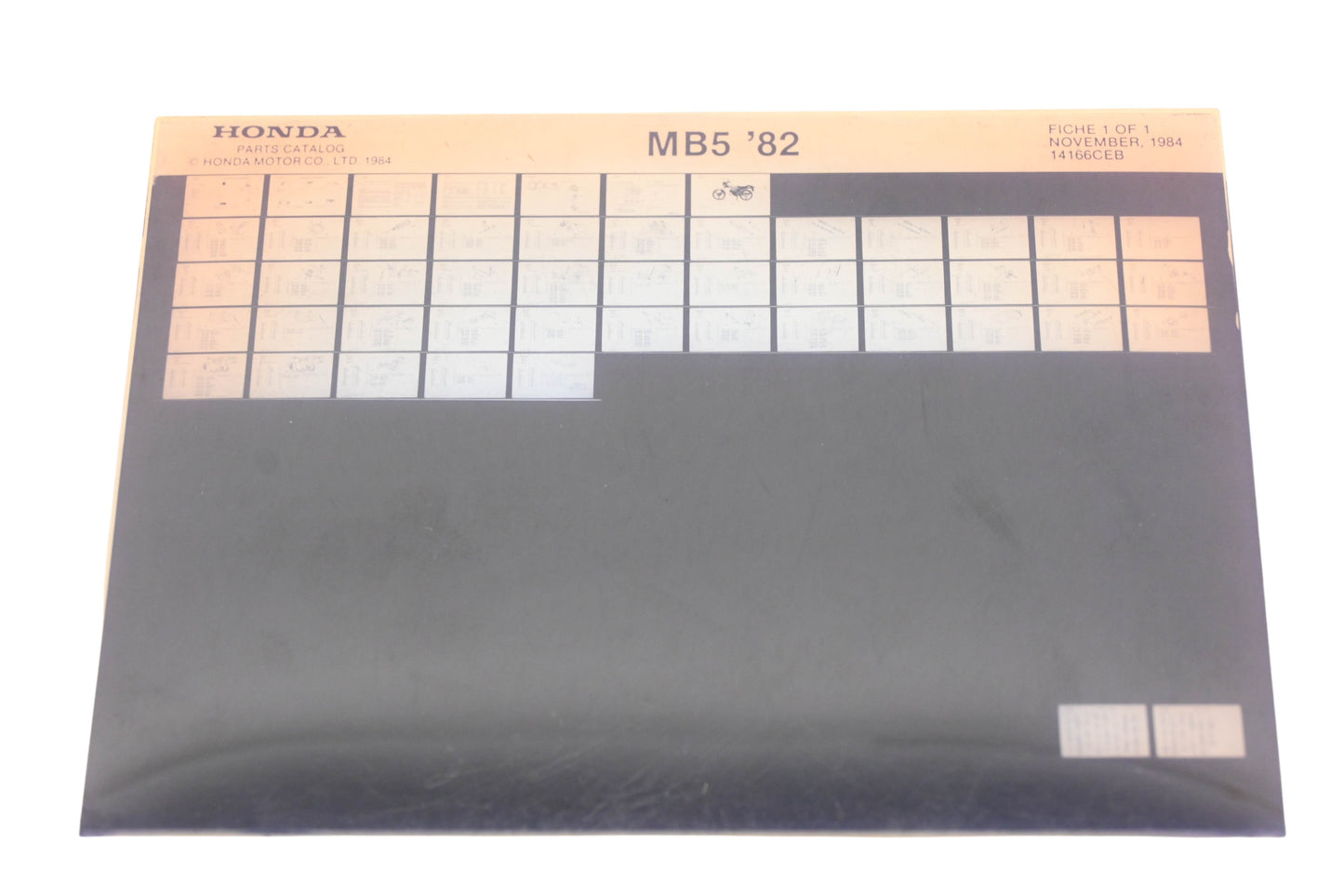 OEM Honda 14166CEB 1982 MB5 Parts List Microfiche Rev:11/1984