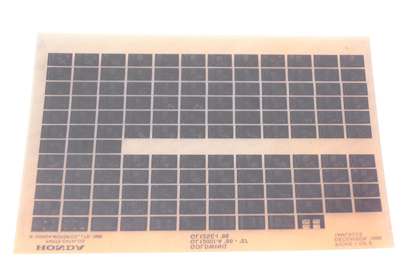 OEM Honda 14ML8GEE 1986-87 Goldwing GL1200I-A 1986 GL12SE-I Parts List Microfiche Rev:12/1986