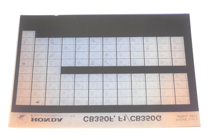 OEM Honda WE050-149 CB350F/F1/G Parts List Microfiche Rev:4/1977