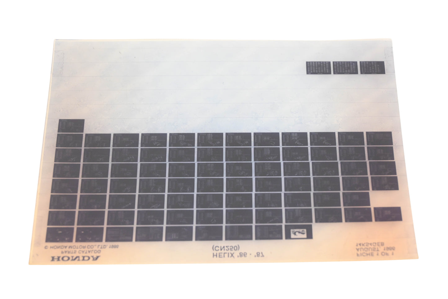 OEM Honda 14KS4GEB 1986-87 Helix CN250 Parts List MIcroficheRev:8/1986