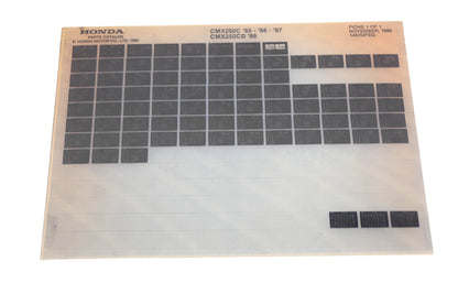 OEM Honda 14KR3FEG 1985-87 CMX250C 1986 CMX250CD Parts List Microfiche Rev:11/1986