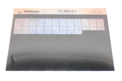 OEM Honda WE050-159 CL360 K1 Parts List Microfiche Rev:1/1980