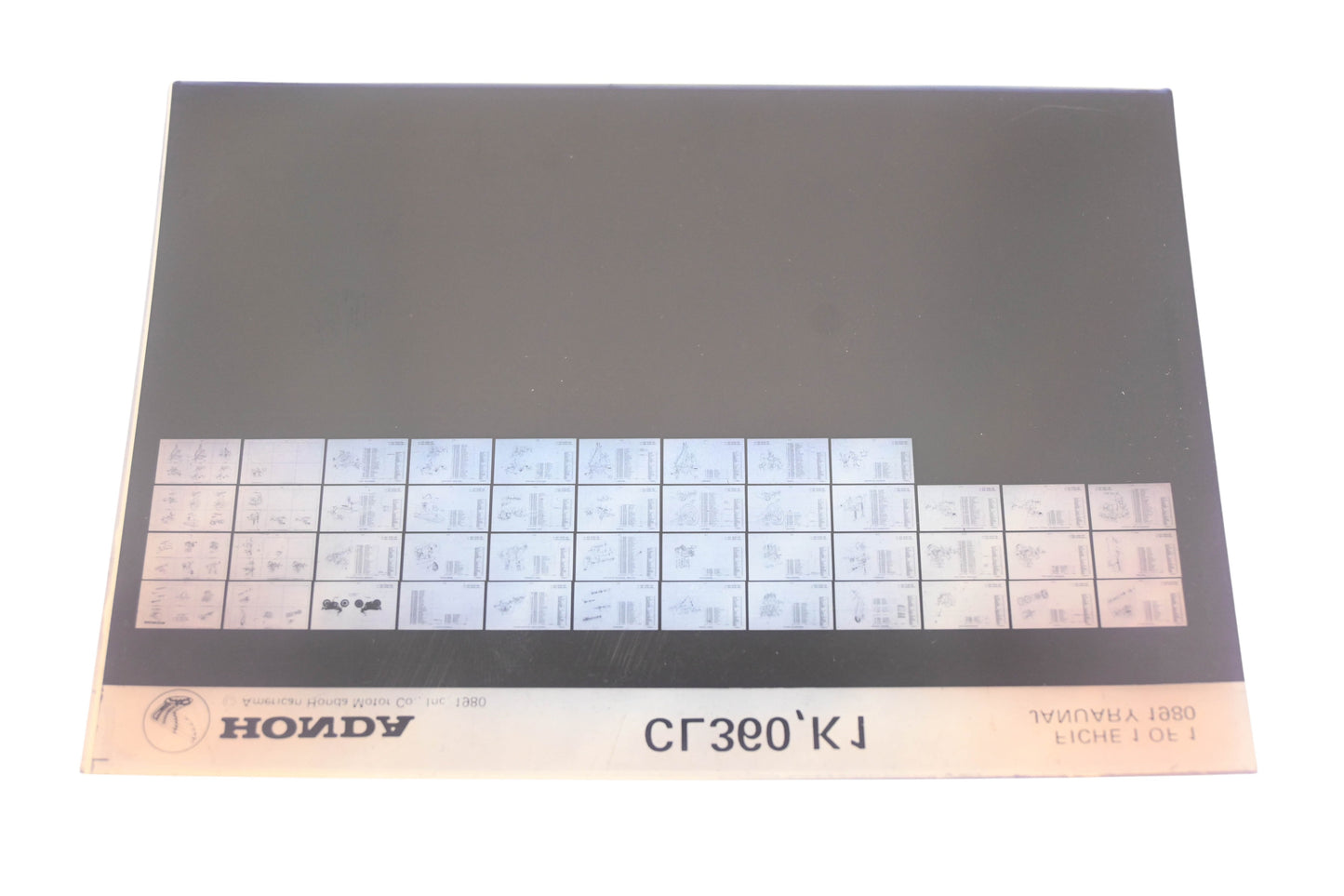 OEM Honda WE050-159 CL360 K1 Parts List Microfiche Rev:1/1980