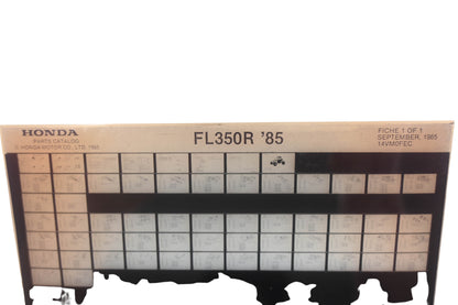 OEM Honda 14VM0FEC 1985 FL350R Parts List Microfiche Rev:9/1985