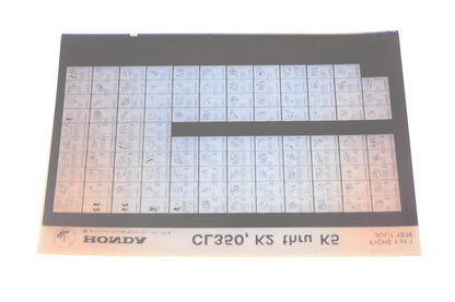 OEM Honda WE050-163 CL350 K2-K5 Parts List Microfiche Rev:7/1978