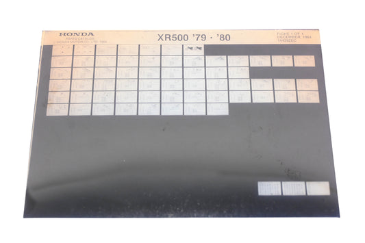 OEM Honda 14429ZEC 1979-80 XR500 Parts List Microfiche Rev:12/1984
