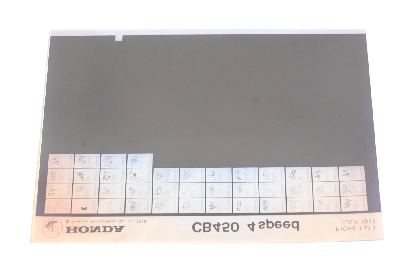 OEM Honda WE050-167 CB450 4 Speed Parts List Microfiche Rev: 7/1977