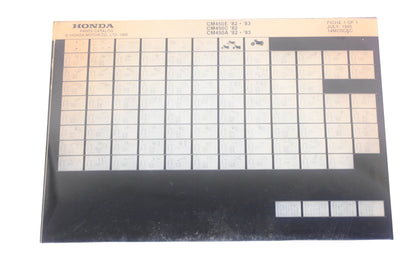 OEM Honda 14MC0CEC 1982-83 CM450E 1982 CM450C 1982-83 CM450A Parts List Microfiche Rev:7/1985