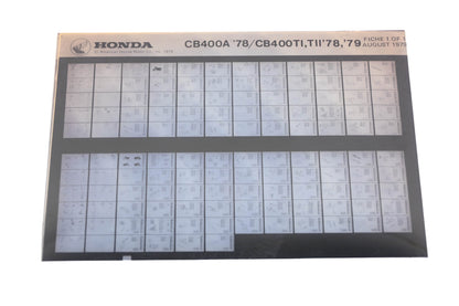 OEM Honda WE050-173 1978 CB400A 1978-79 CB400TI/TII Parts List Microfiche Rev:8/1979