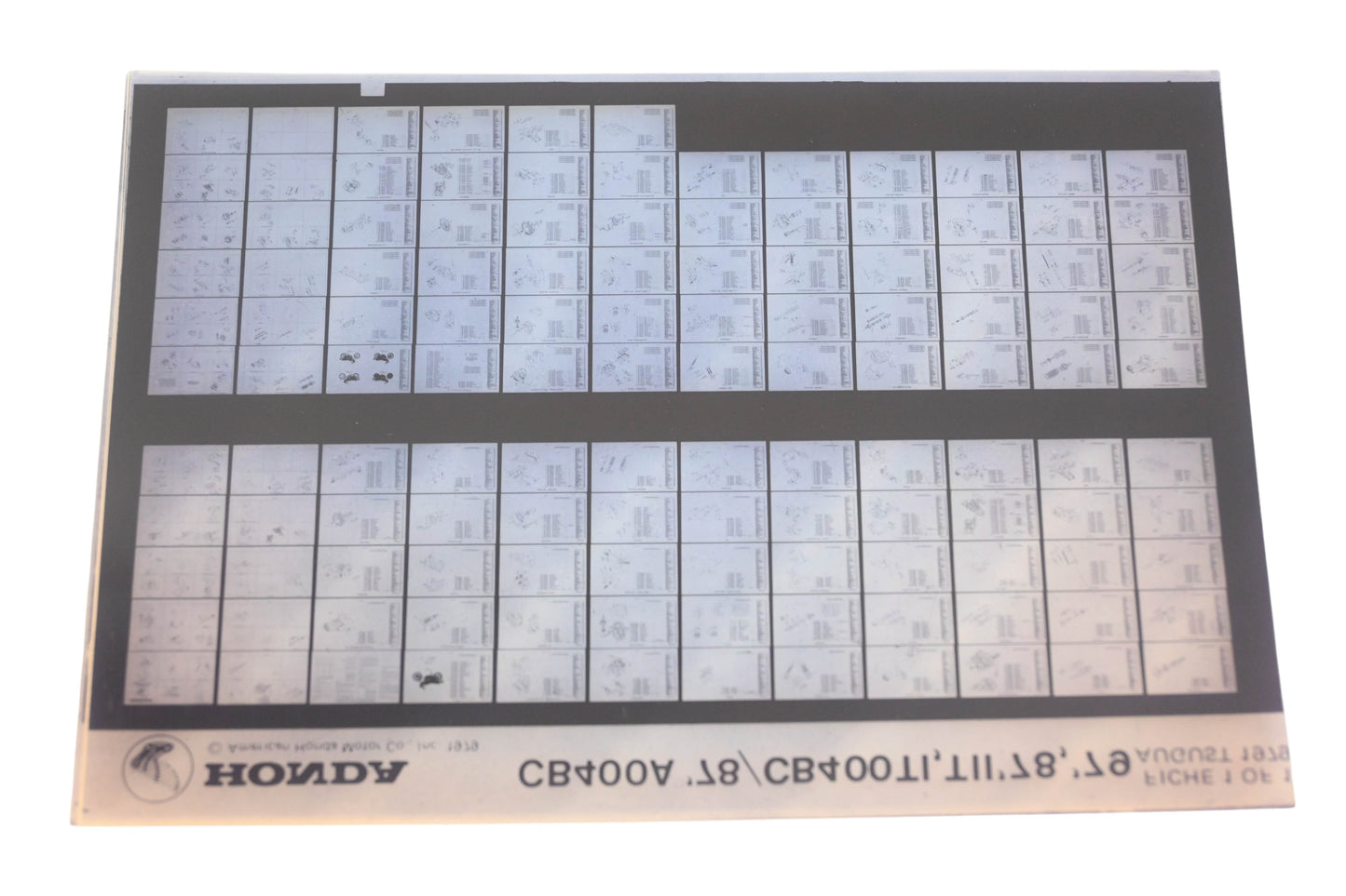 OEM Honda WE050-173 1978 CB400A 1978-79 CB400TI/TII Parts List Microfiche Rev:8/1979