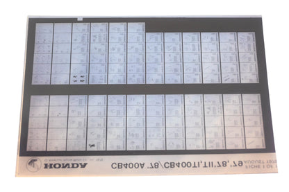 OEM Honda WE050-173 1978 CB400A 1978-79 CB400TI/TII Parts List Microfiche Rev:8/1979