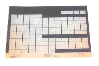 OEM Honda 14447ZED 1979-81 CM400A CM400T 1981 CM400C Parts List Microfiche Rev:5/1985