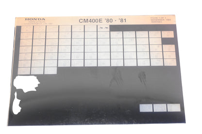 OEM Honda 18447AEC 1980-81 CM400E Parts List Microfiche Rev:11/1984