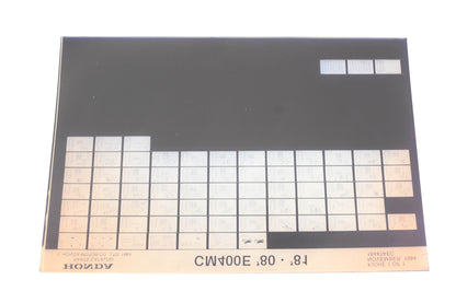 OEM Honda 18447AEC 1980-81 CM400E Parts List Microfiche Rev:11/1984