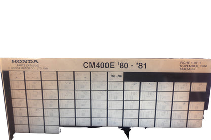 OEM Honda 18447AEC 1980-81 CM400E Parts List Microfiche Rev:11/1984