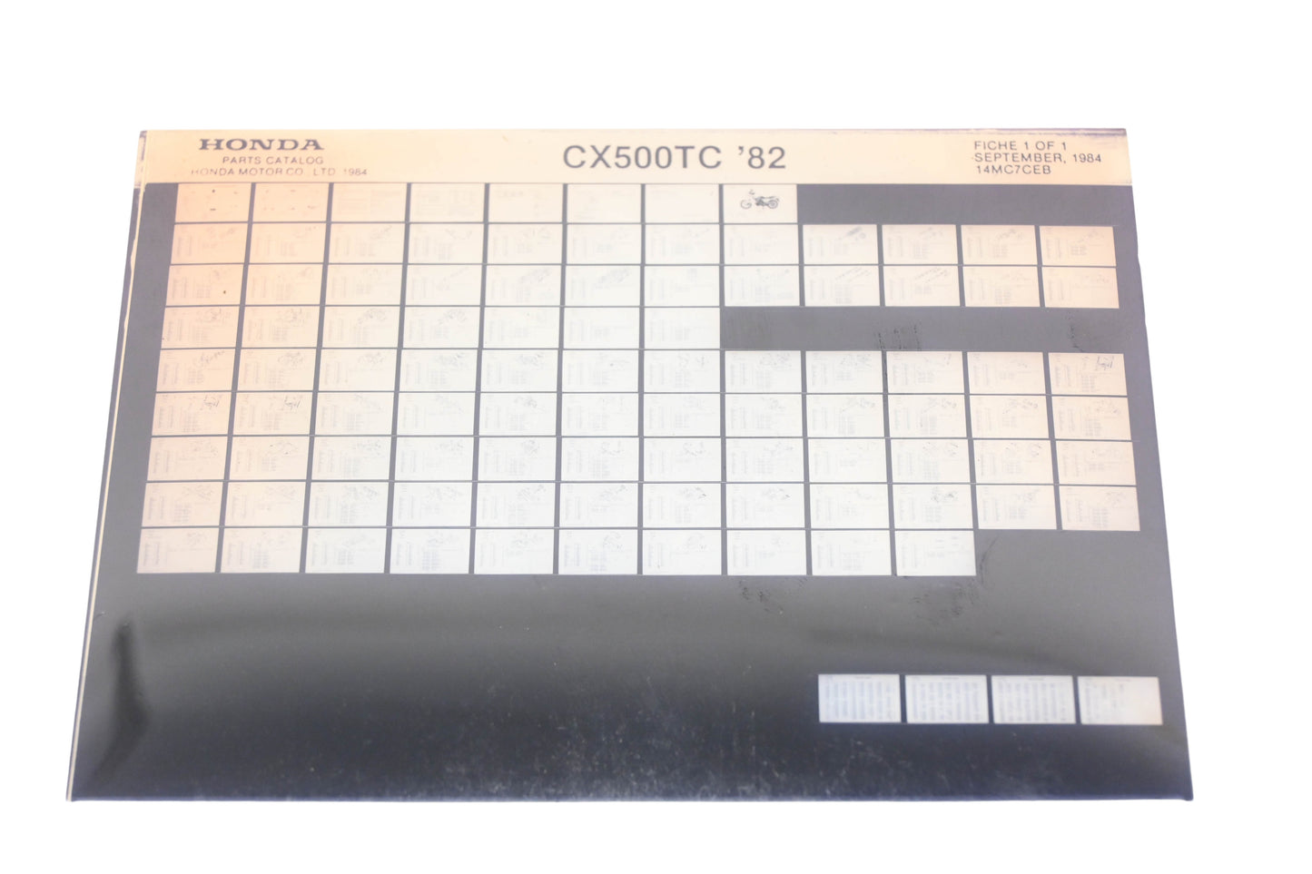 OEM Honda 14MC7CEB 1982 CX500TC Parts List Microfiche Rev:9/1984