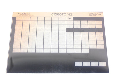 OEM Honda 14MC7CEB 1982 CX500TC Parts List Microfiche Rev:9/1984